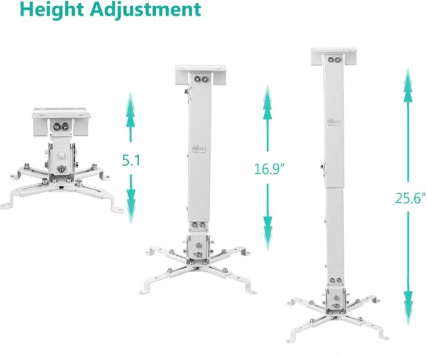 Soporte de Techo Universal para Proyector - Ajustable y Resistente